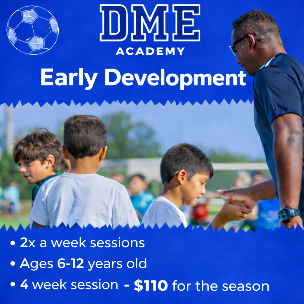 Youth soccer coaching in action